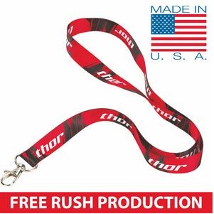 3/4" USA Full Color Lanyard - Rush Production